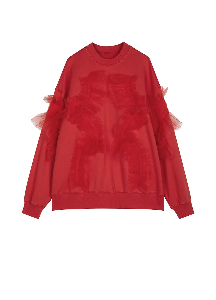 Sweatershirt / JNBY Yarn-embellished Sweatershirt