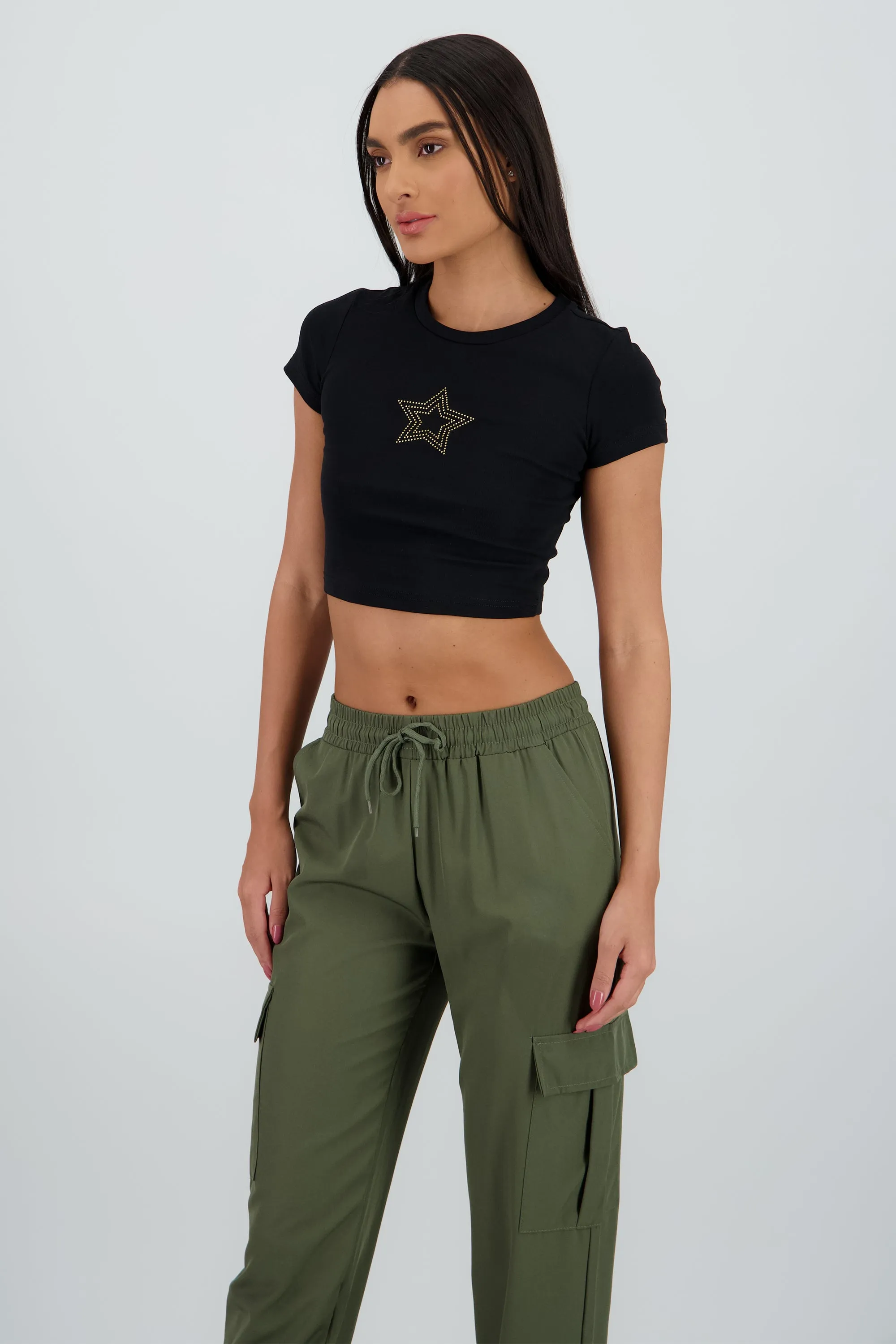 T-shirt de estrella con brillos