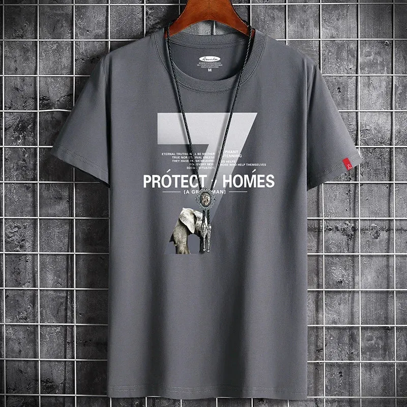 T Shirt for Men Clothing Fitness O Neck T-shirt For Men