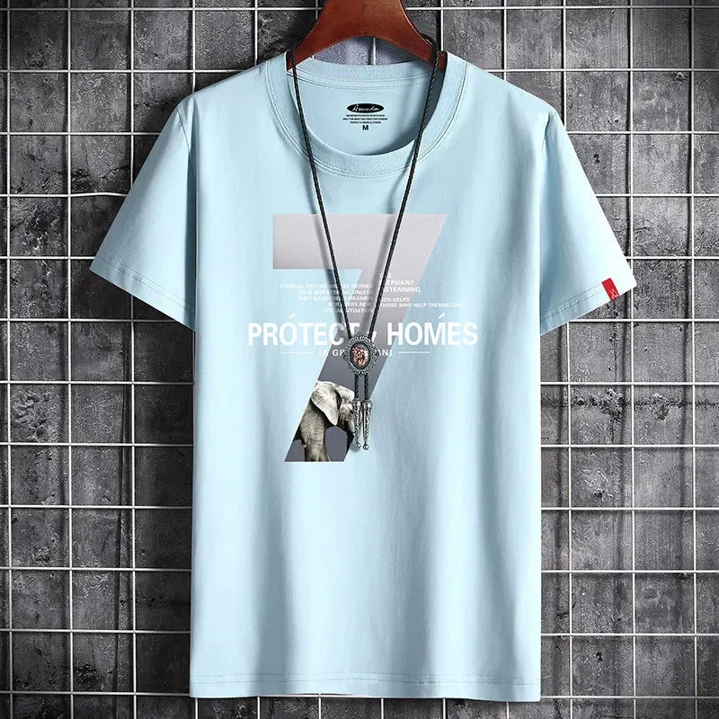 T Shirt for Men Clothing Fitness O Neck T-shirt For Men