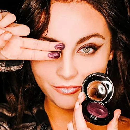 TATTOO JUNKEE Leather Goddess Kit - Includes Leather Black Lip Trio Paint Kit, Scorcher Cherry-Red Glitter Bomb Lip Balm, & Galactic Goddess Metallic Deep Plum Eyeshadow