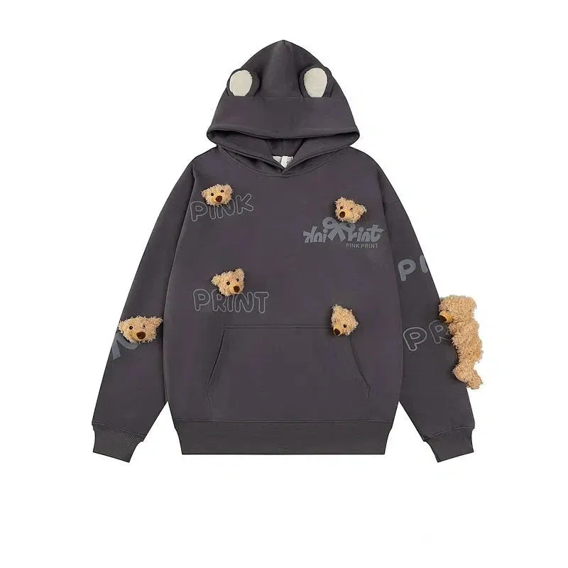 Teddy Bear Embellished Hoodie