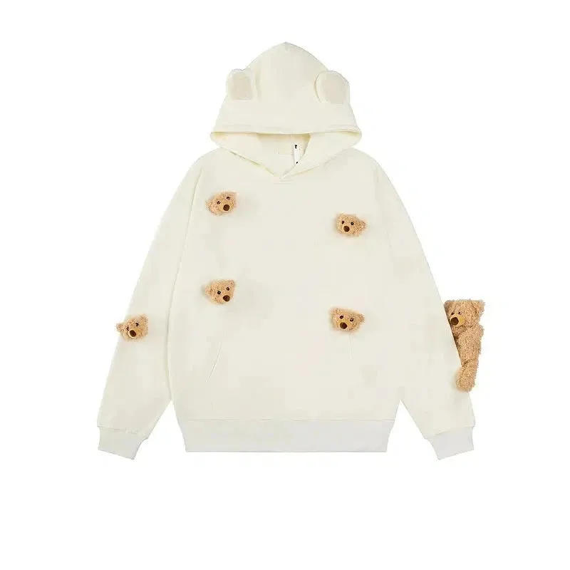 Teddy Bear Embellished Hoodie