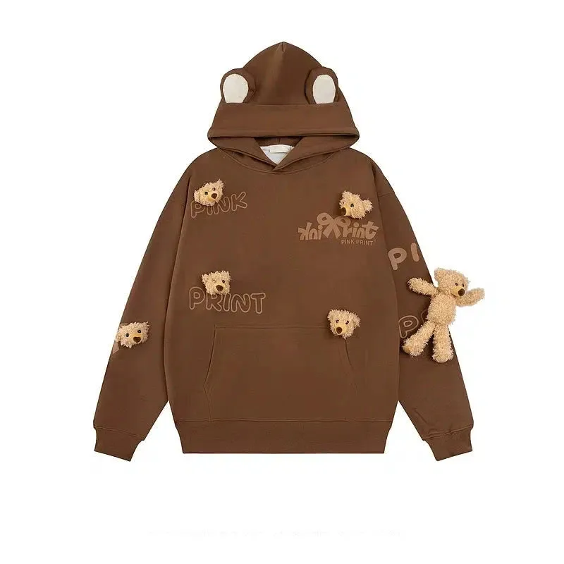 Teddy Bear Embellished Hoodie