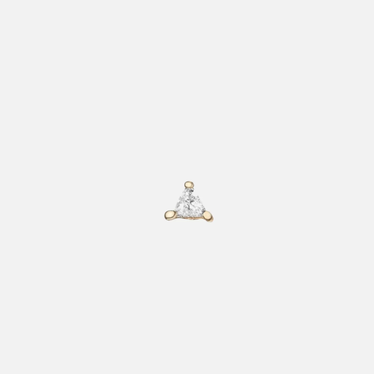 Tiny Diamond Triangle Stud Earring