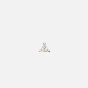 Tiny Diamond Triangle Stud Earring