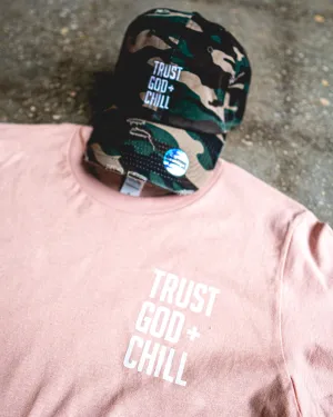 Trust God   Chill Pocket Adult Box T-Shirt & Camo Distressed Hat Bundle