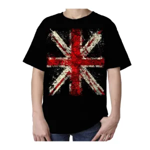 UA London Calling Union Jack Distressed Kids T-shirt (Black)