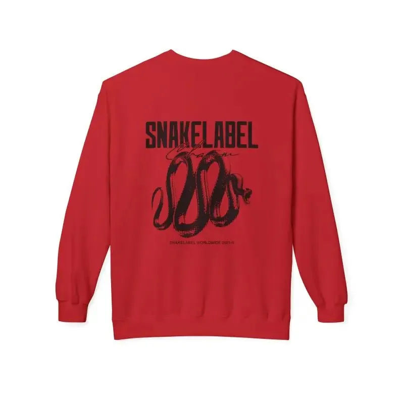 Unisex Midweight Softstyle Fleece  snake Crewneck Sweatshirt with Brushed Interior & Eco-Conscious Design