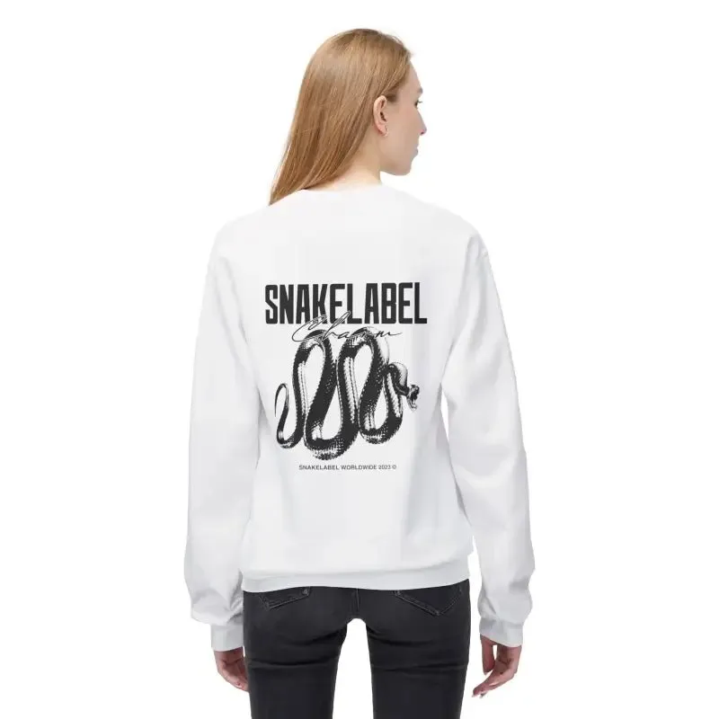 Unisex Midweight Softstyle Fleece  snake Crewneck Sweatshirt with Brushed Interior & Eco-Conscious Design