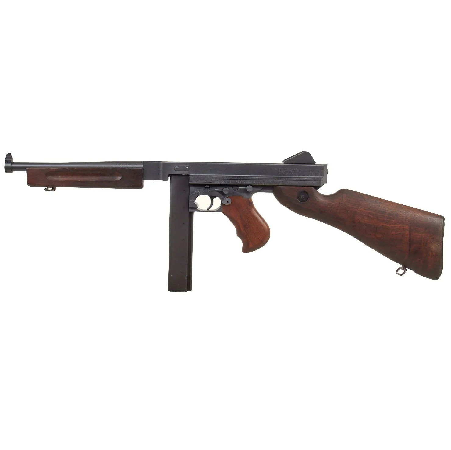 U.S. WWII Thompson M1A1 Airsoft Pellet Submachine Gun with Original WWII Issue Stocks & Magazine