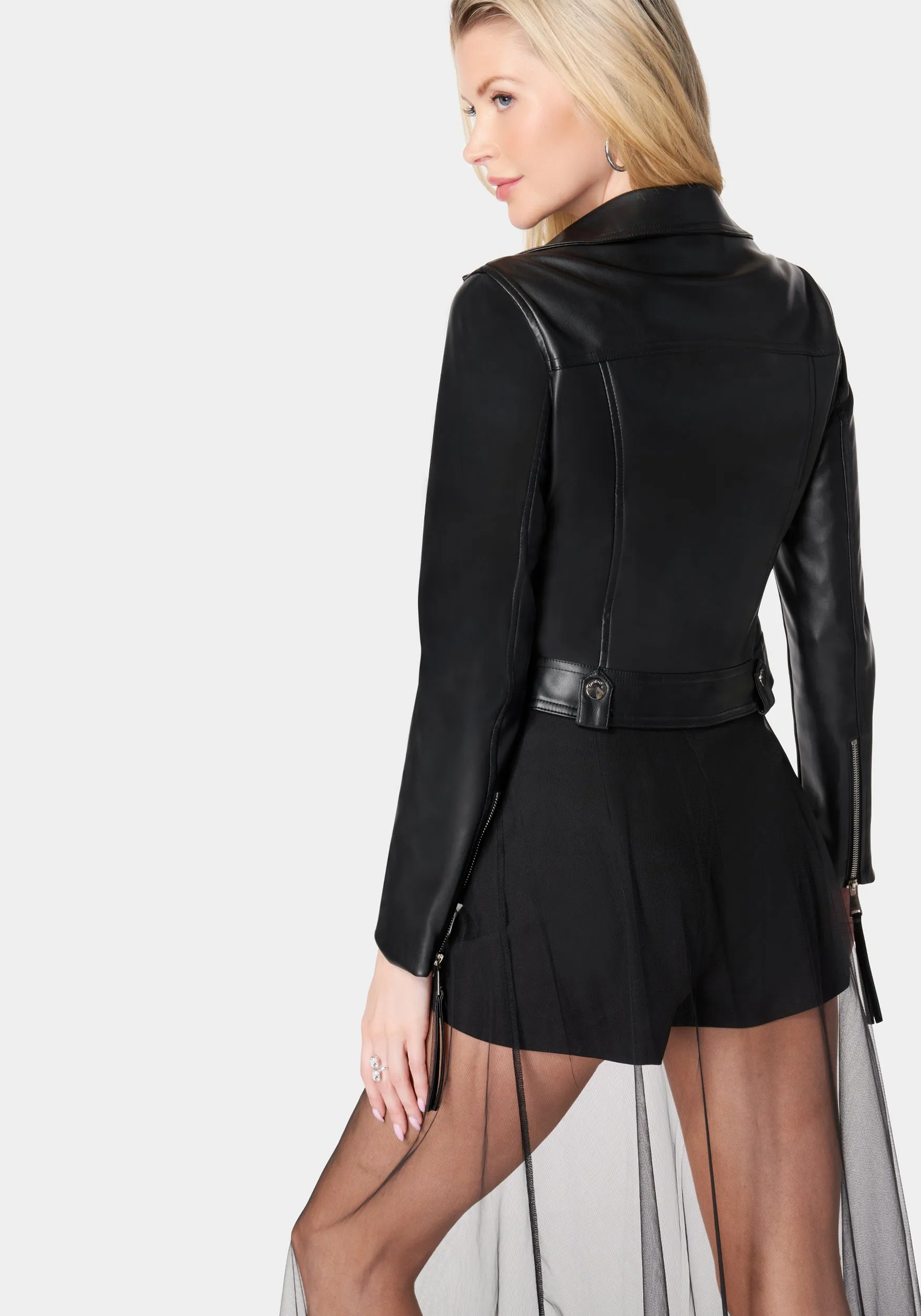 Vegan Leather Moto Jacket