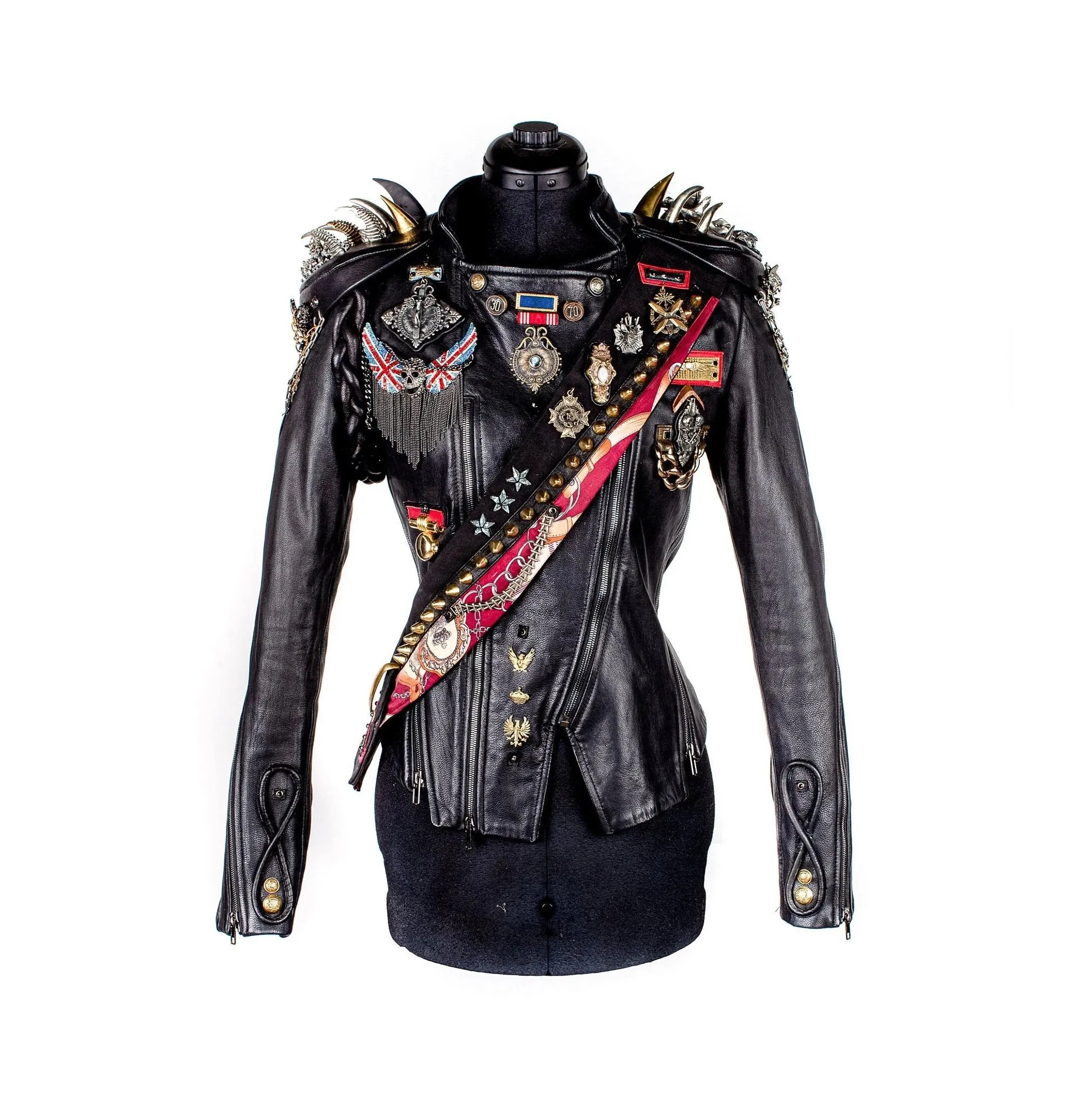 Villain Battle Grounds Chic Punk Leather Jacket