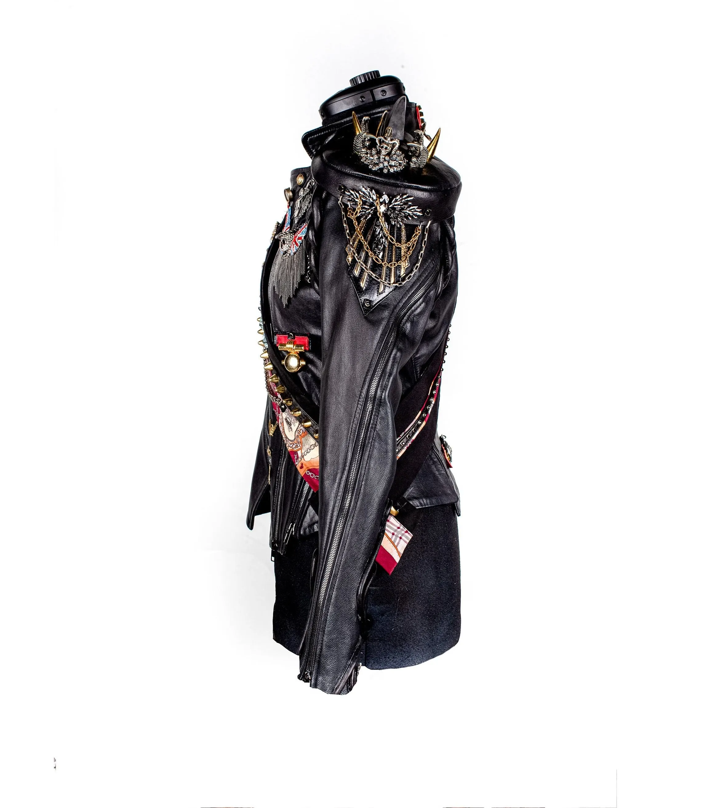 Villain Battle Grounds Chic Punk Leather Jacket