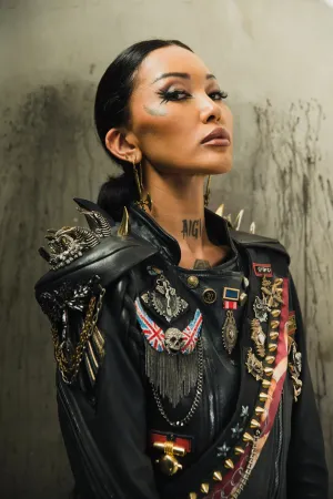 Villain Battle Grounds Chic Punk Leather Jacket