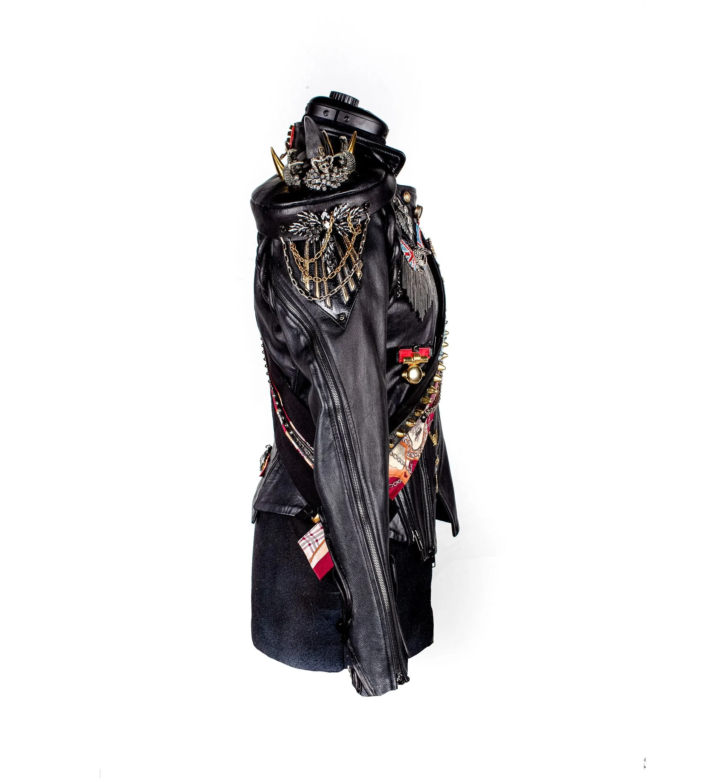 Villain Battle Grounds Chic Punk Leather Jacket
