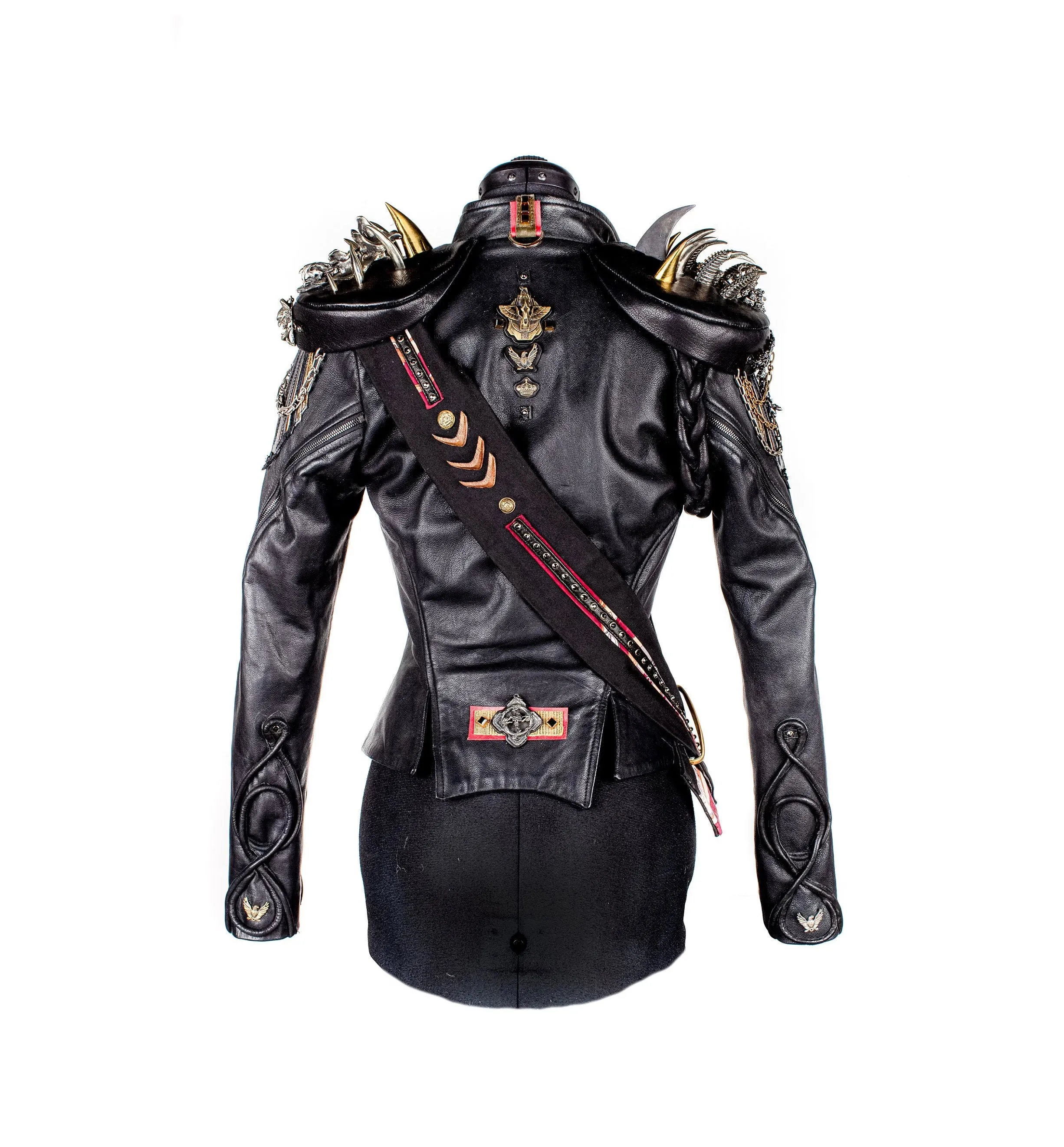 Villain Battle Grounds Chic Punk Leather Jacket