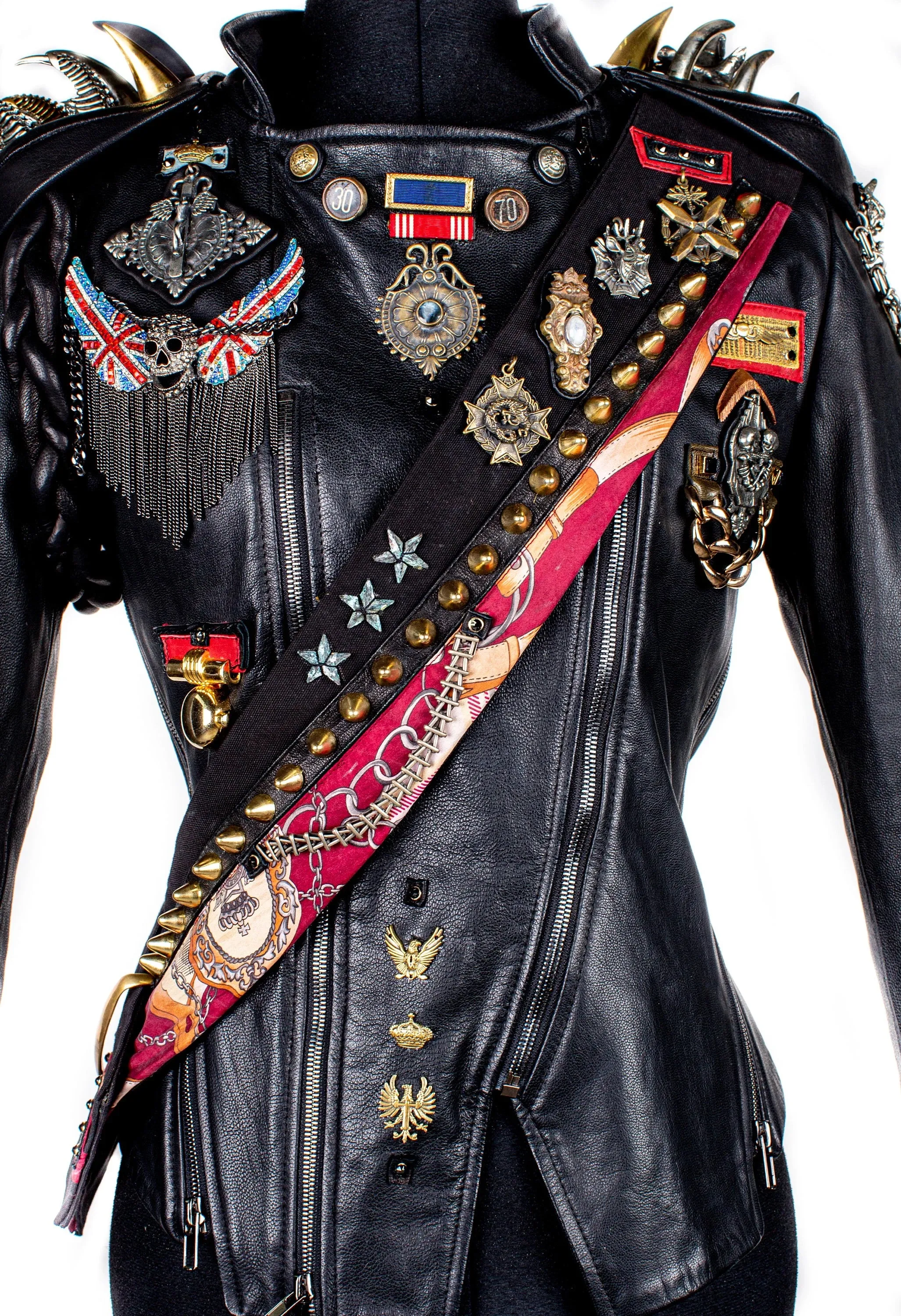 Villain Battle Grounds Chic Punk Leather Jacket
