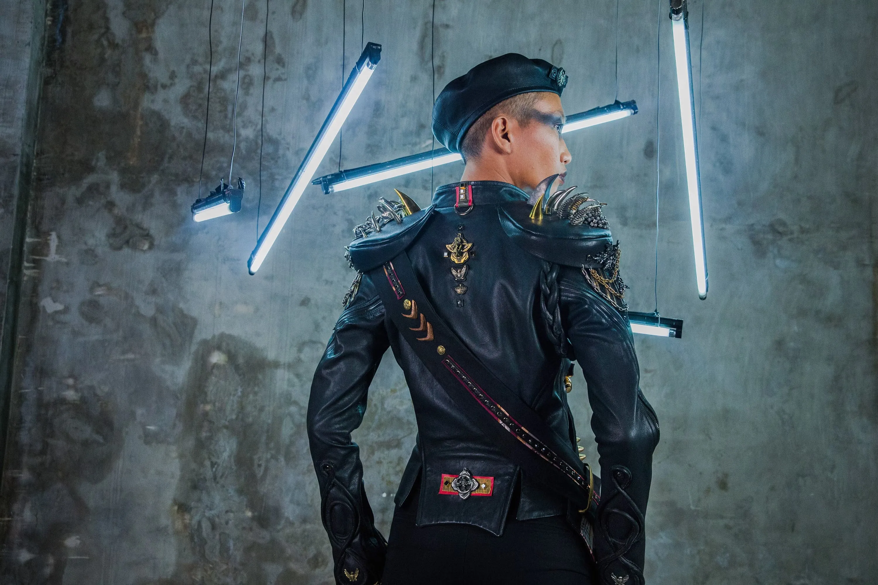 Villain Battle Grounds Chic Punk Leather Jacket