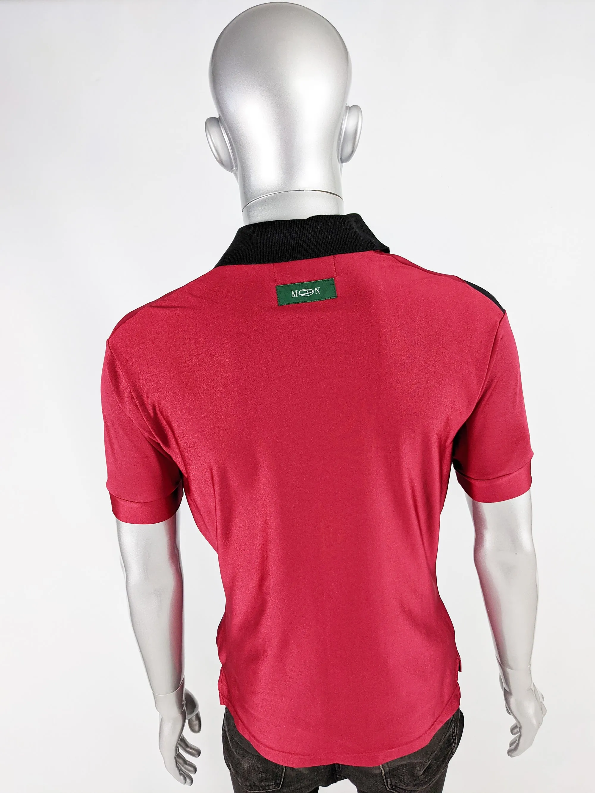 Vintage Mens Stretch Jersey Polo Shirt, 1990s