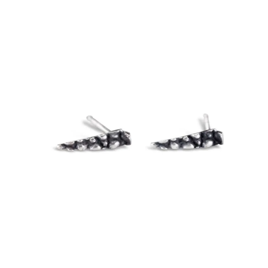 White Gold Shard Earrings