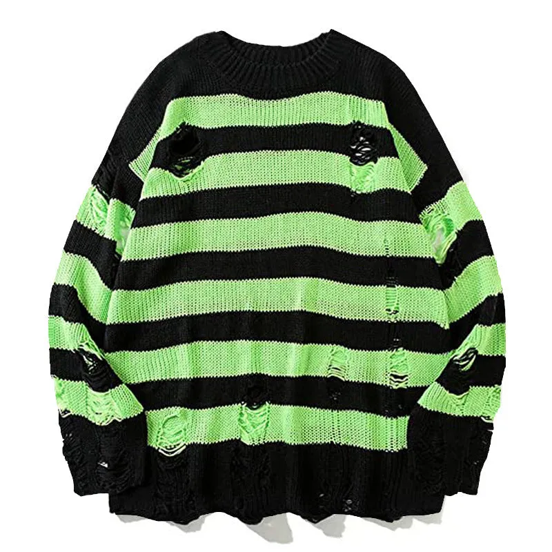 Women Punk Destroyed Sweater