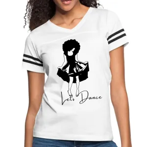 Womens Vintage Sport Graphic T-shirt - Say it Soul - Lets Dance Black