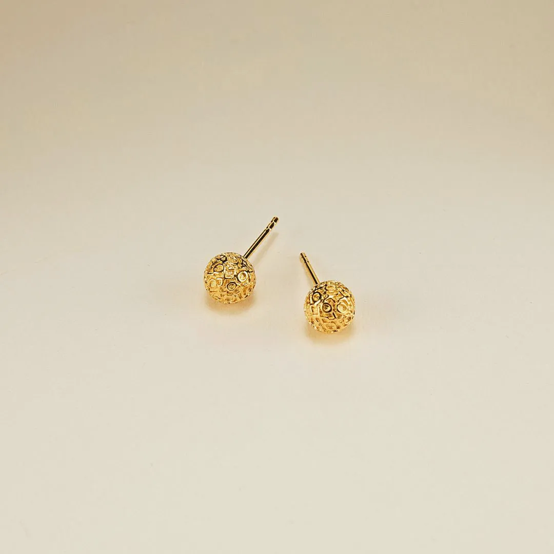 XO Gold Ball Stud Earring