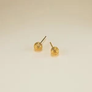 XO Gold Ball Stud Earring